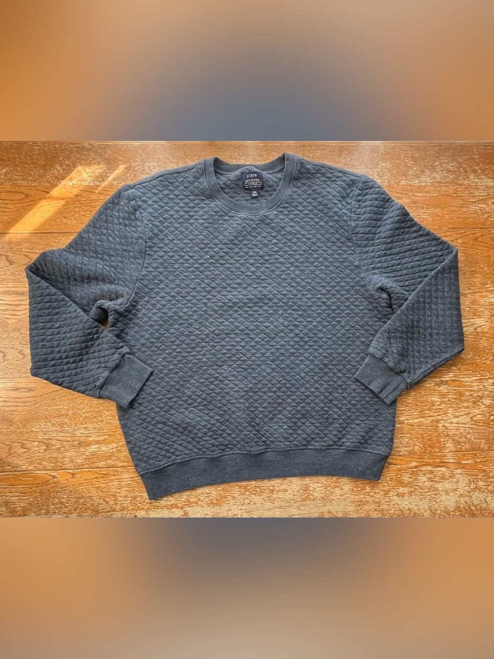 J.CREW  Long Sleeve Quilted Crew Neck Sweatshirt Size XXL Mens